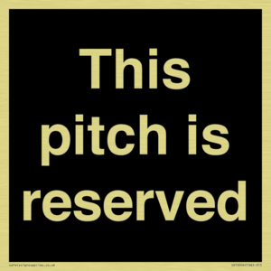 This pitch is reserved